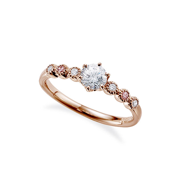 ピンクダイヤモンドの婚約指輪｜02B-0286