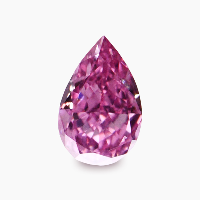ピンクダイヤモンドルース｜0.049ct, Fancy Vivid Purplish Pink, VVS-1, Pear Shape, AGT