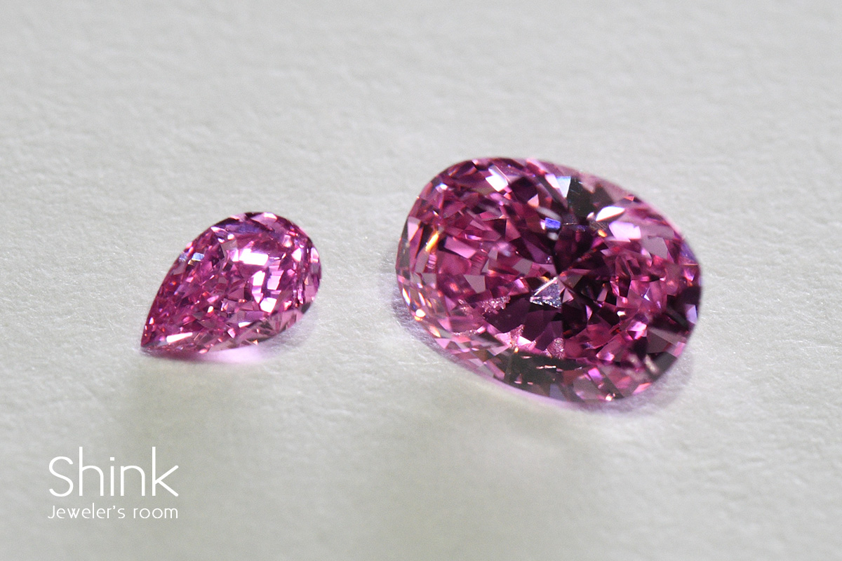 最上級のカラーであり透明度も抜群のピンクダイヤモンド