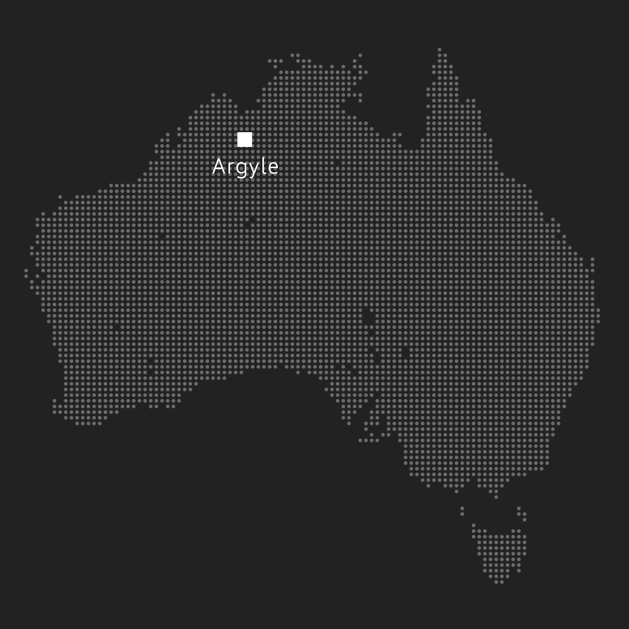 オーストラリア地図｜アーガイル鉱山の位置