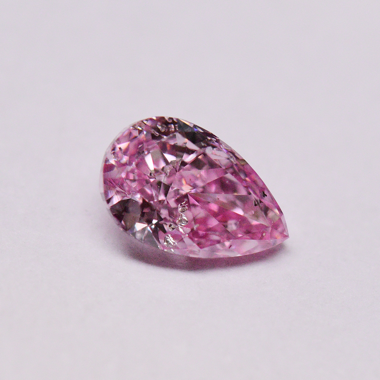 ピンクダイヤモンドルース｜0.271ct, Fancy Intence Purplish Pink, Pear Shape, SI2, CGL