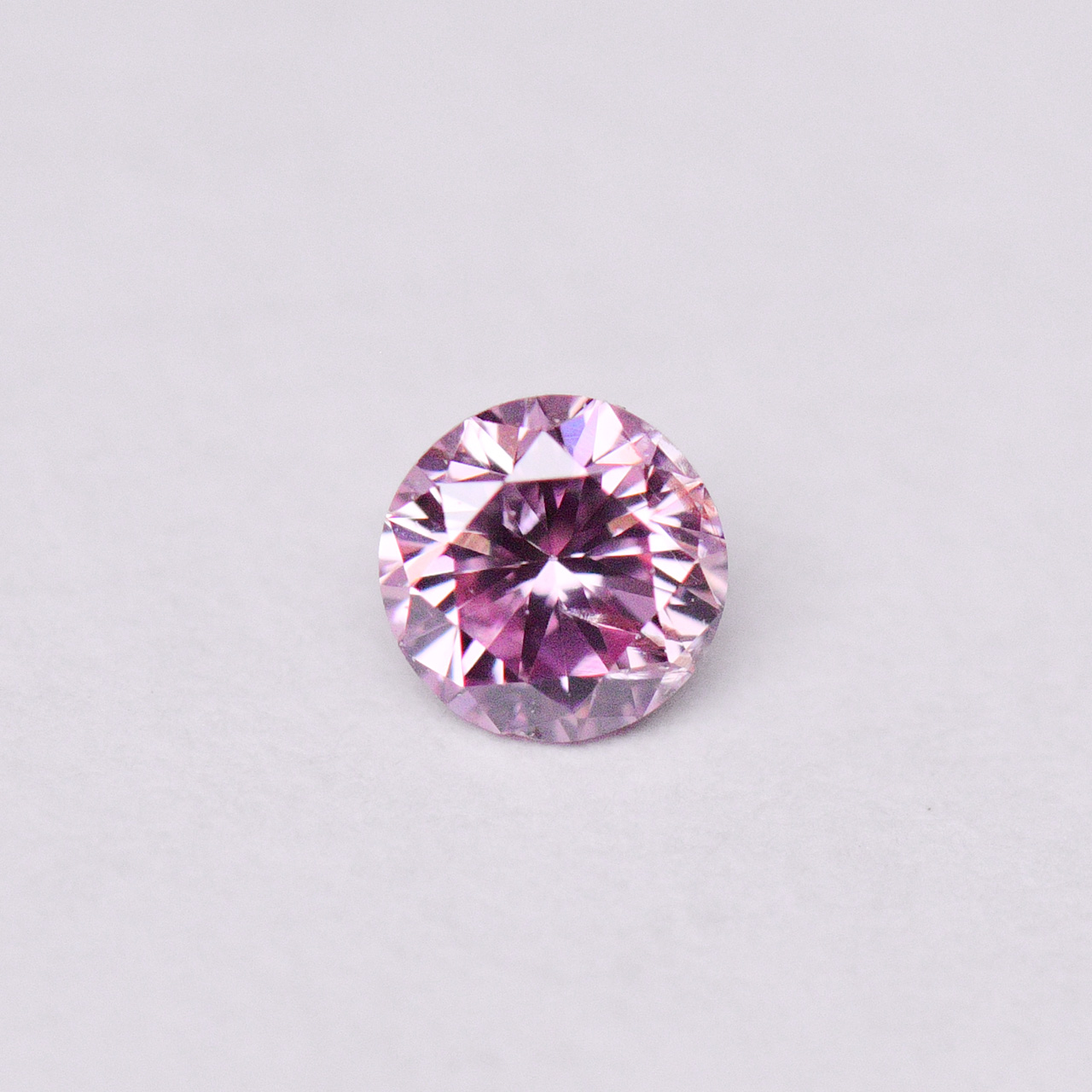 綾ジュエリー0.057ct Fancy Intense Purplish Pink SI-2 - その他