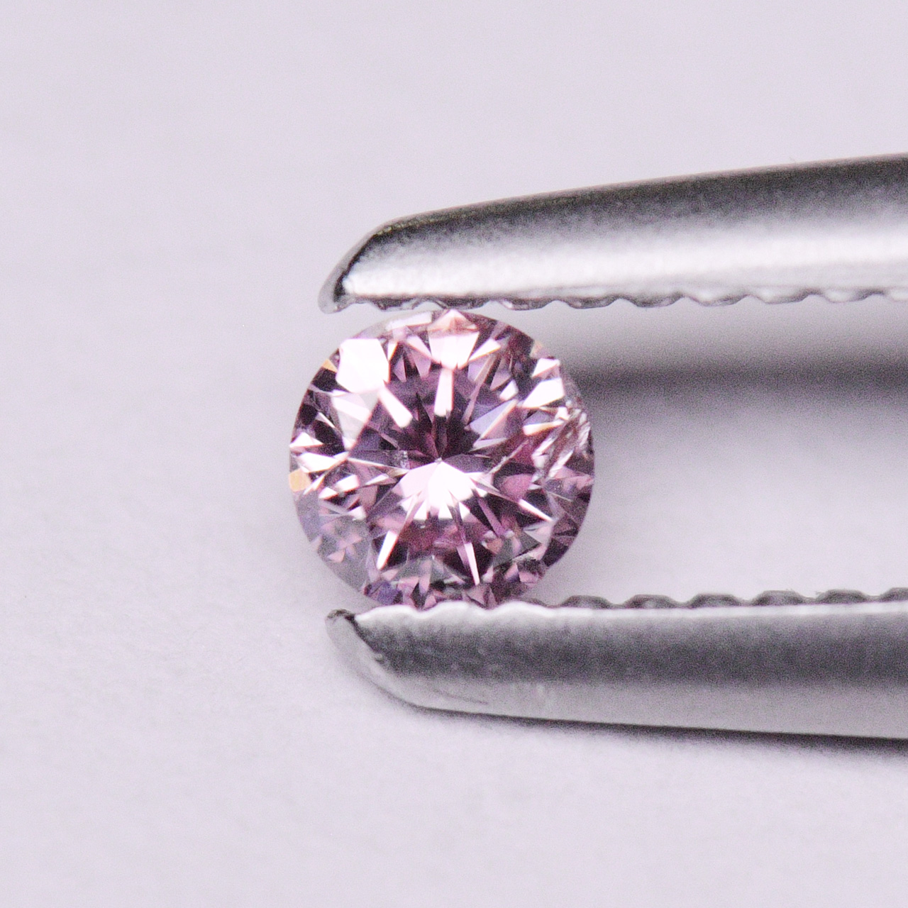 アクセサリー0.127 ct F. L.BR. PUR. PINK 天然 ピンク ダイヤ