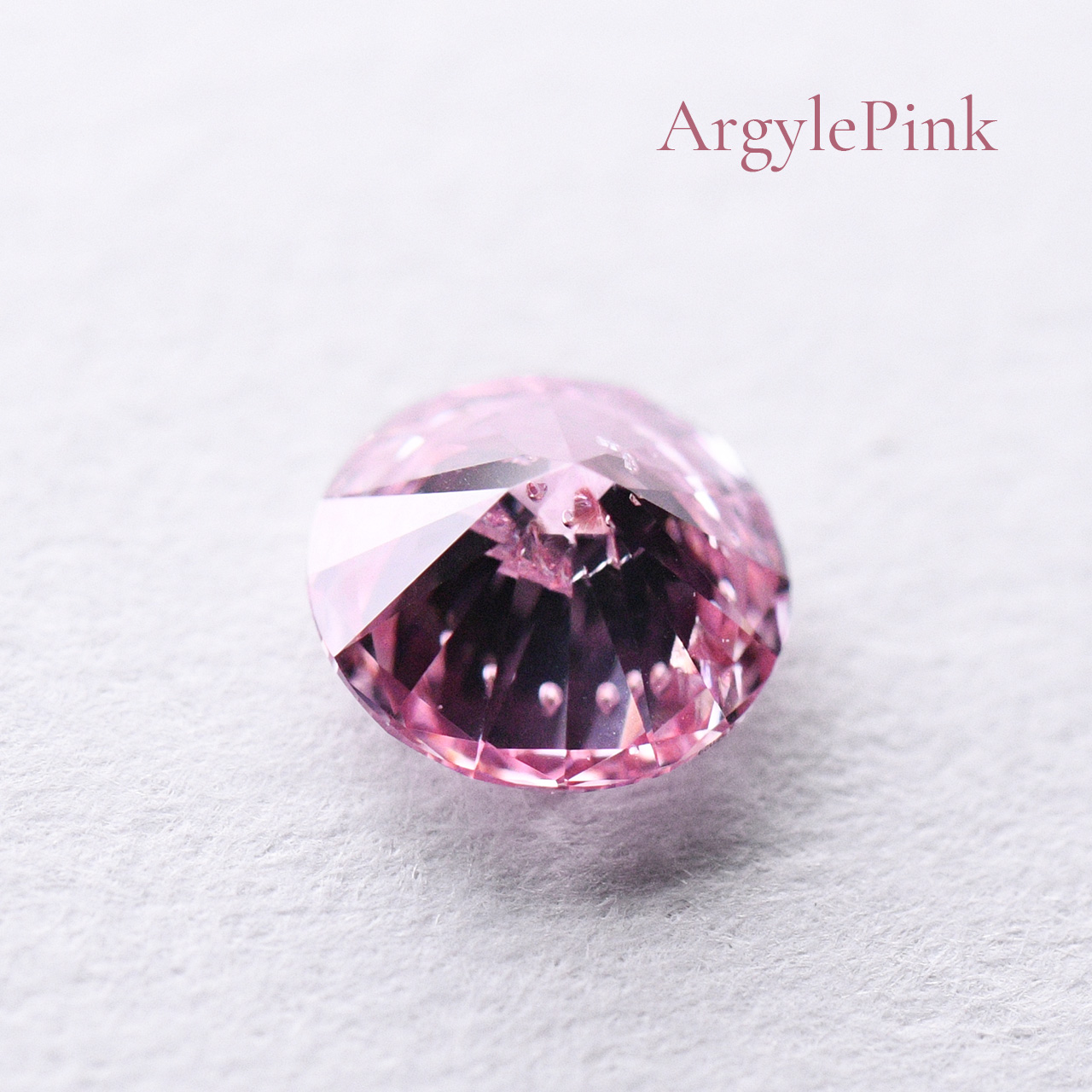 ファンシーピンクダイヤモンドルース画像2の拡大画像｜0.224ct, Fancy Pink, Round Brilliant Cut, SI-2, GIA & CGL & ARGYLE