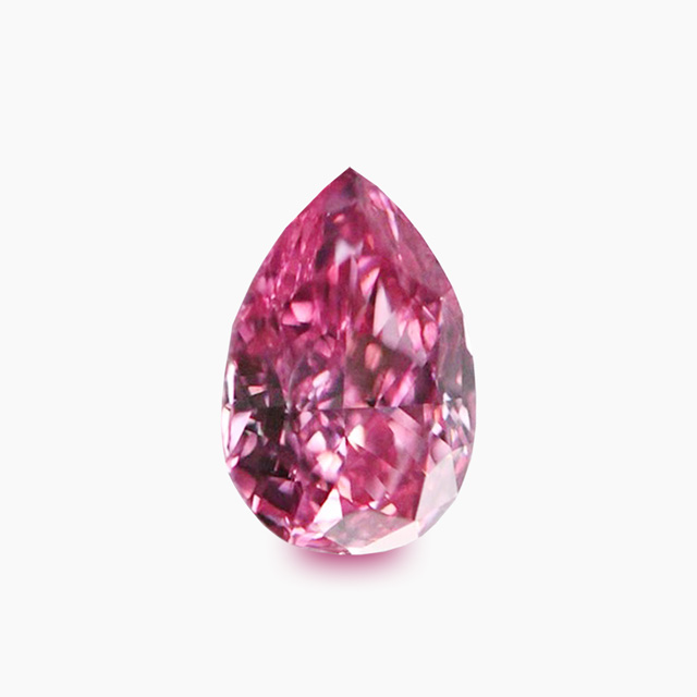 ファンシービビッドパープリッシュピンクダイヤモンドルース｜0.22ct, Fancy Vivid Purplish Pink, Pear, VS-2, GIA