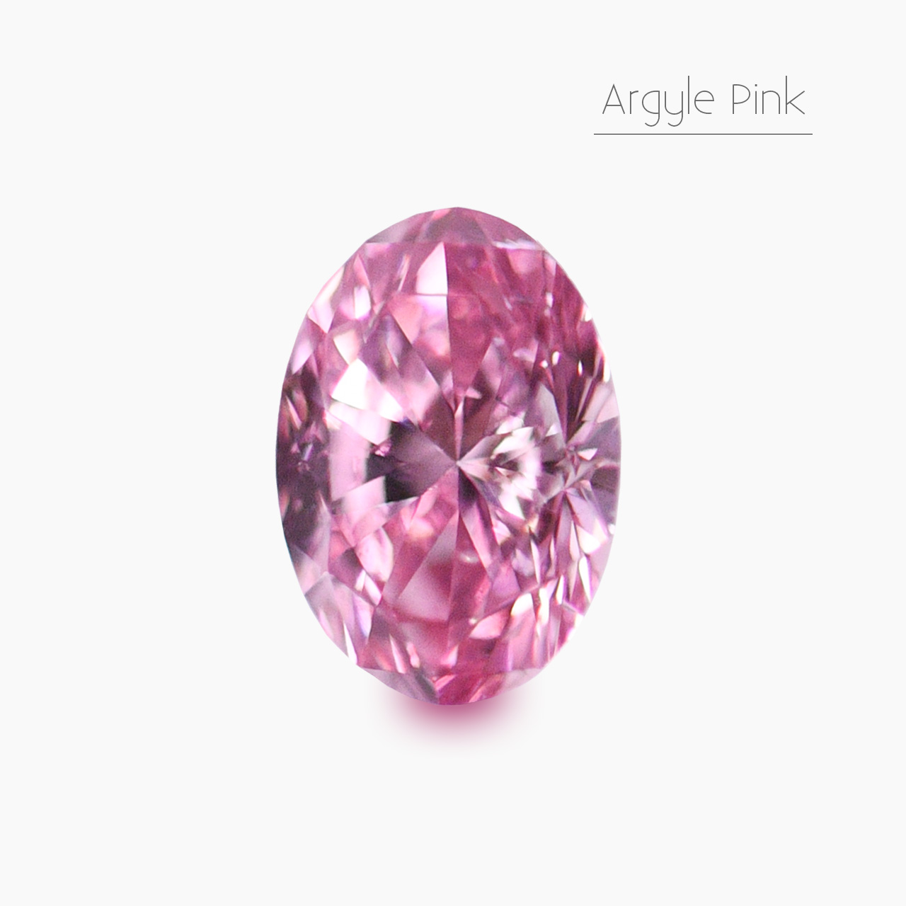 天然ファンシーインテンスピンクダイヤモンドルース画像1の拡大画像｜0.08ct, Fancy Intense Pink, Oval Shape, SI-2, ARGYLE/GIA