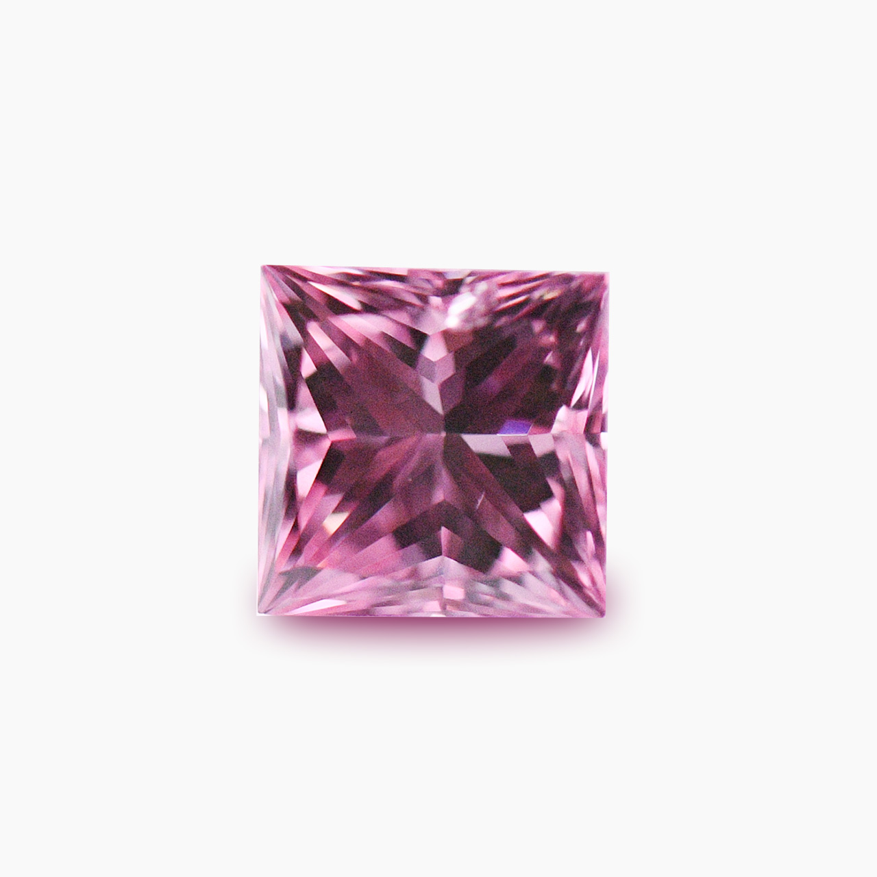 天然ファンシーインテンスパープリッシュピンクダイヤモンドルース画像1の拡大画像｜0.22ct, Fancy Intense Purplish Pink, Princess, SI-2, GIA