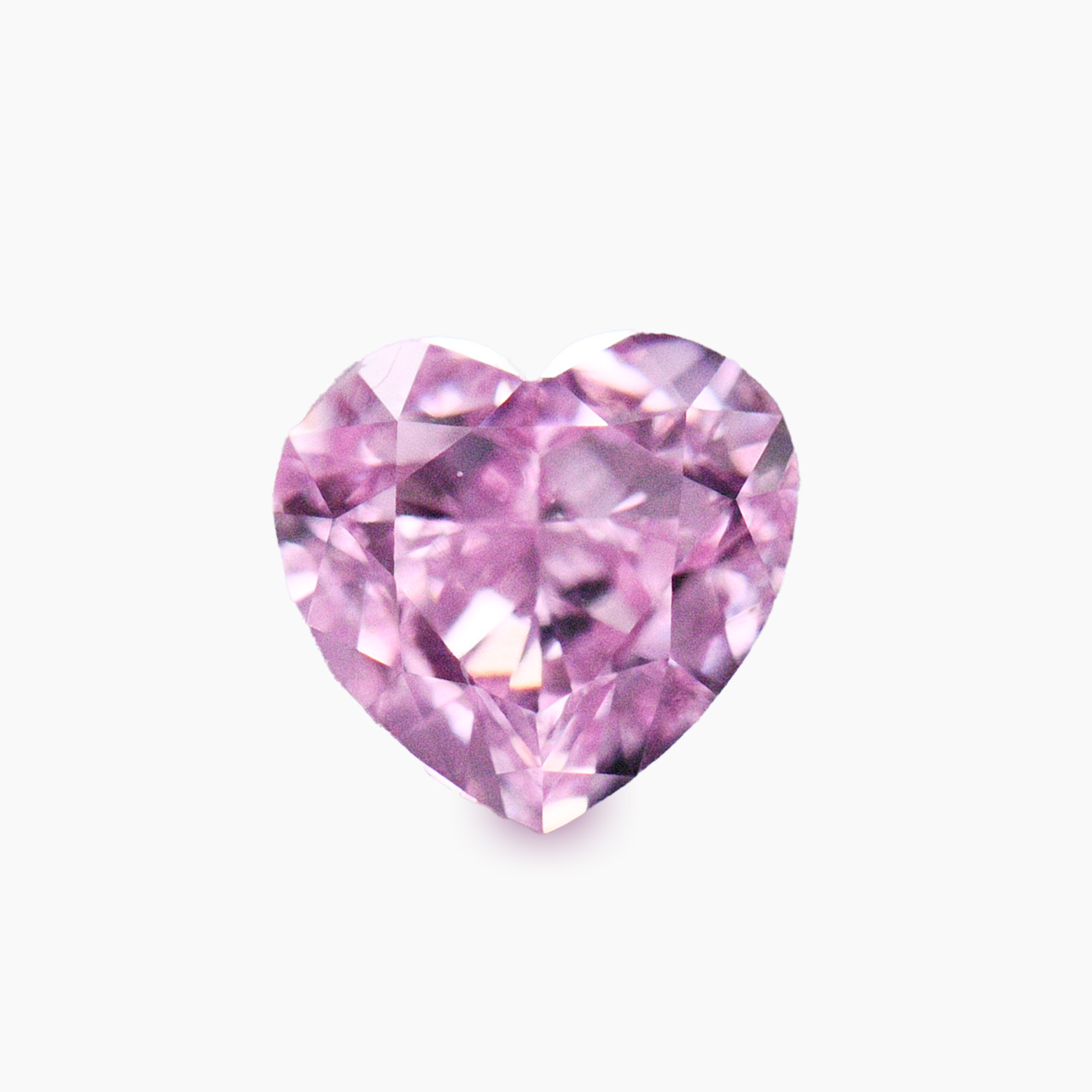 天然ファンシーインテンスパープリッシュピンクダイヤモンドルース画像1の拡大画像｜0.258ct, Fancy Intense Purplish Pink, Heart Shape, VS-2, CGL