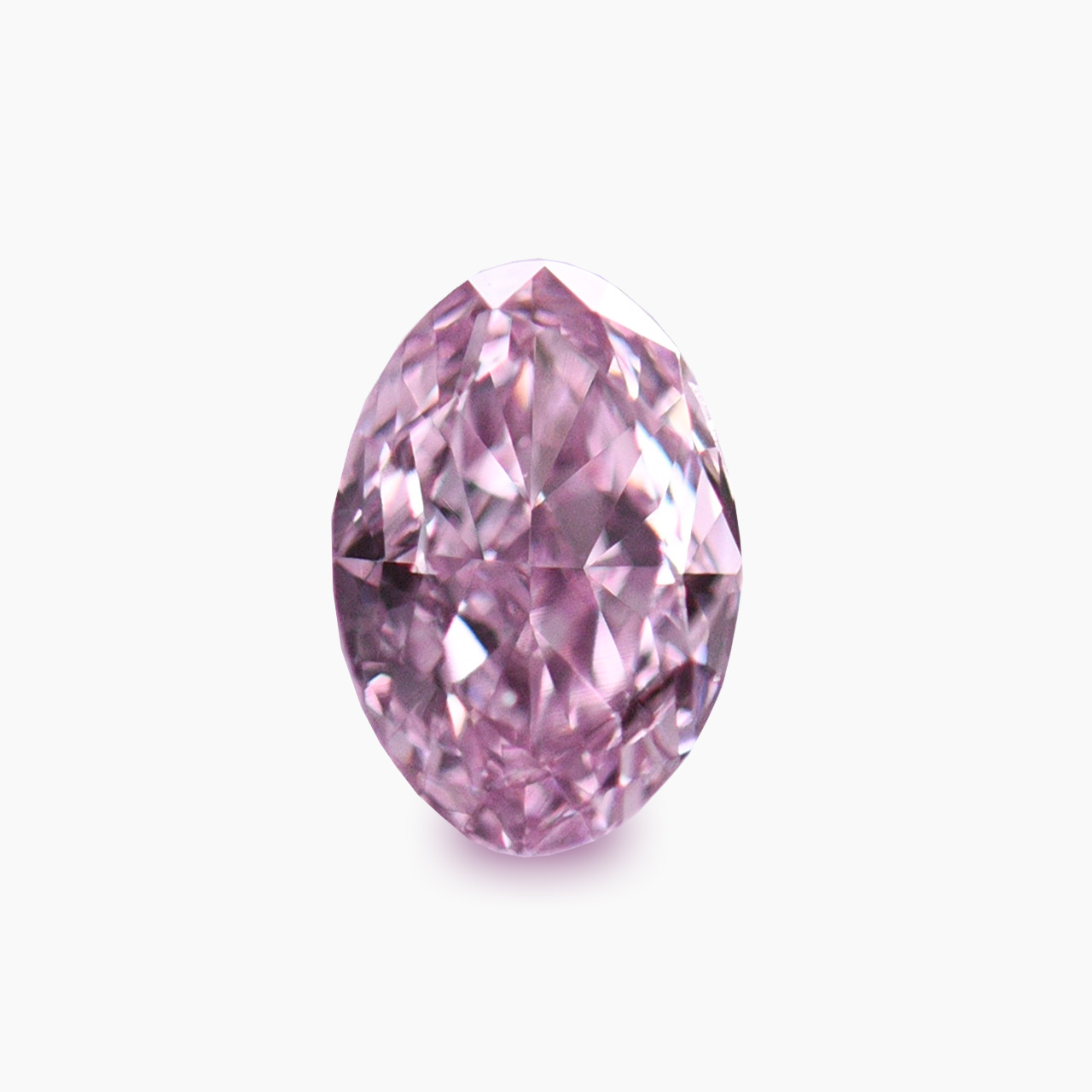 天然ファンシーパープリッシュピンクダイヤモンドルース画像1｜0.137ct, Fancy Purplish Pink, SI-1, Oval（楕円形）, CGL