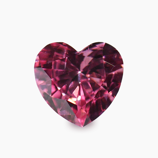 ピンクダイヤモンドルース｜0.070ct, Fancy Vivid Purplish Pink (ファンシーヴィヴィッドパープリッシュピンク）, SI-2, Heart Shape（ハート型）, AGT