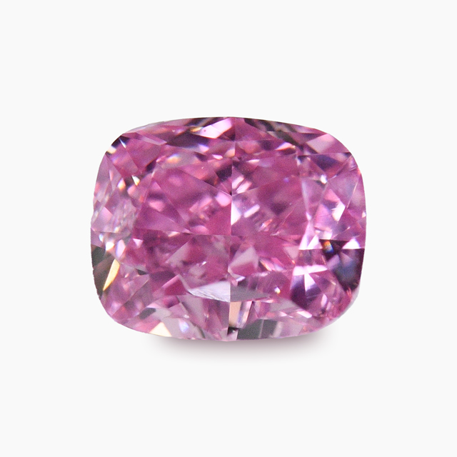 0.27ct, Fancy Vivid Purple Pink (ファンシーヴィヴィッドパープルピンク）, VS-2, Cusion, GIA