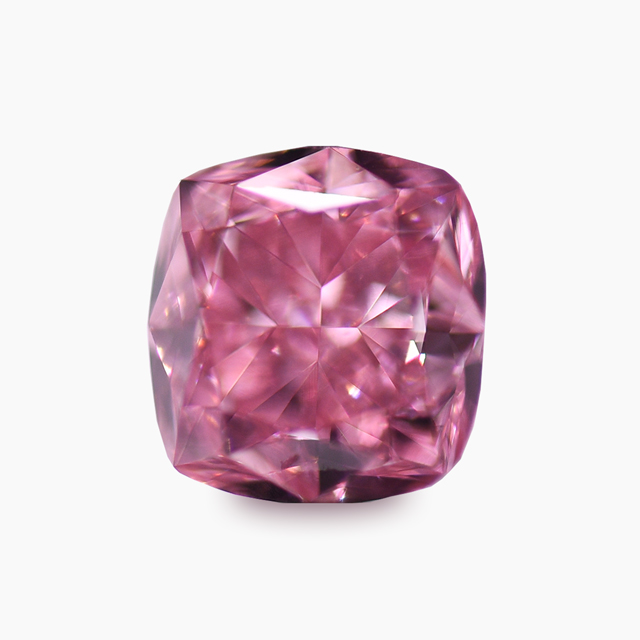 ピンクダイヤモンドルース｜0.36ct / Fancy Vivid Purplish Pink / VS1 / Cushion / GIA