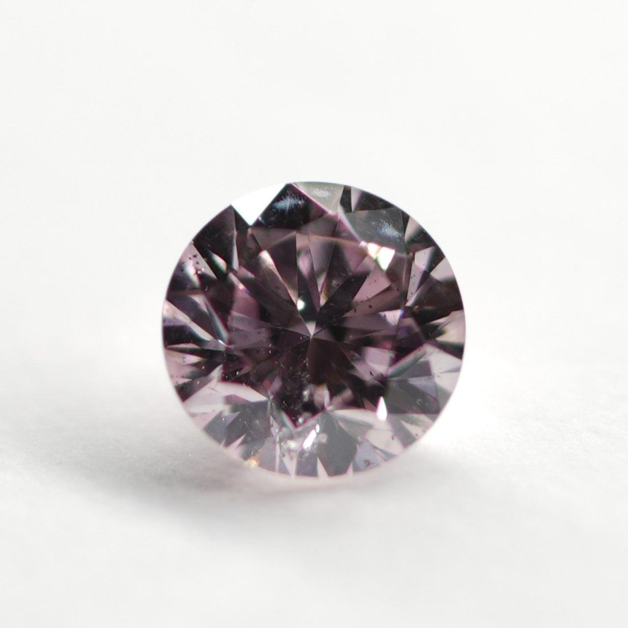 ピンクダイヤモンドルース画像1の拡大画像｜0.116ct / FANCY PURPLISH PINK / SI-2 /ROUND