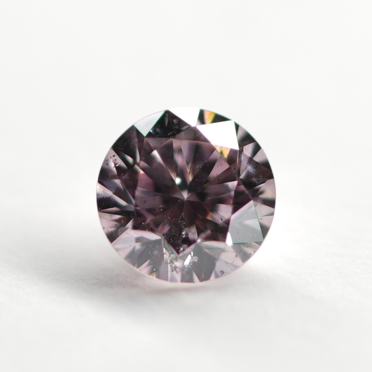 ピンクダイヤモンドルース画像6の拡大画像｜0.116ct / FANCY PURPLISH PINK / SI-2 /ROUND