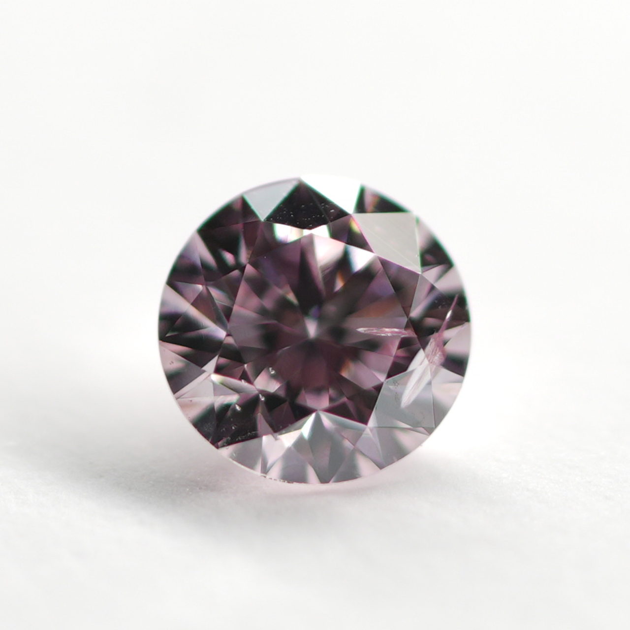 ピンクダイヤモンドルース画像8の拡大画像｜0.116ct / FANCY PURPLISH PINK / SI-2 /ROUND