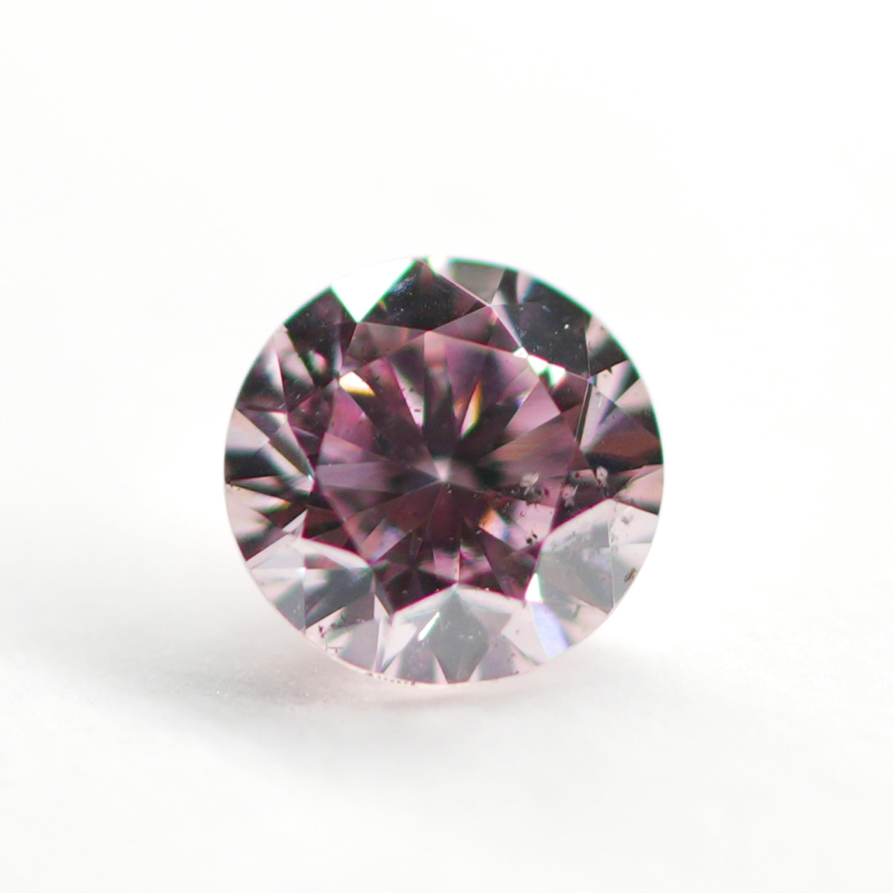 ピンクダイヤモンドルース画像1の拡大画像｜0.110ct / FANCY PURPLISH PINK / SI-2 /ROUND