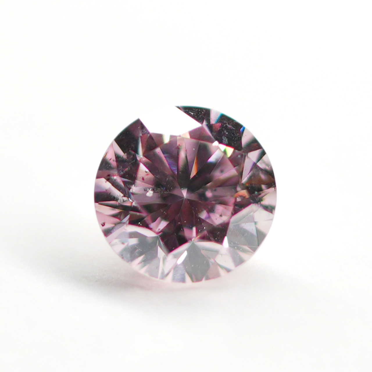 ピンクダイヤモンドルース画像2の拡大画像｜0.110ct / FANCY PURPLISH PINK / SI-2 /ROUND