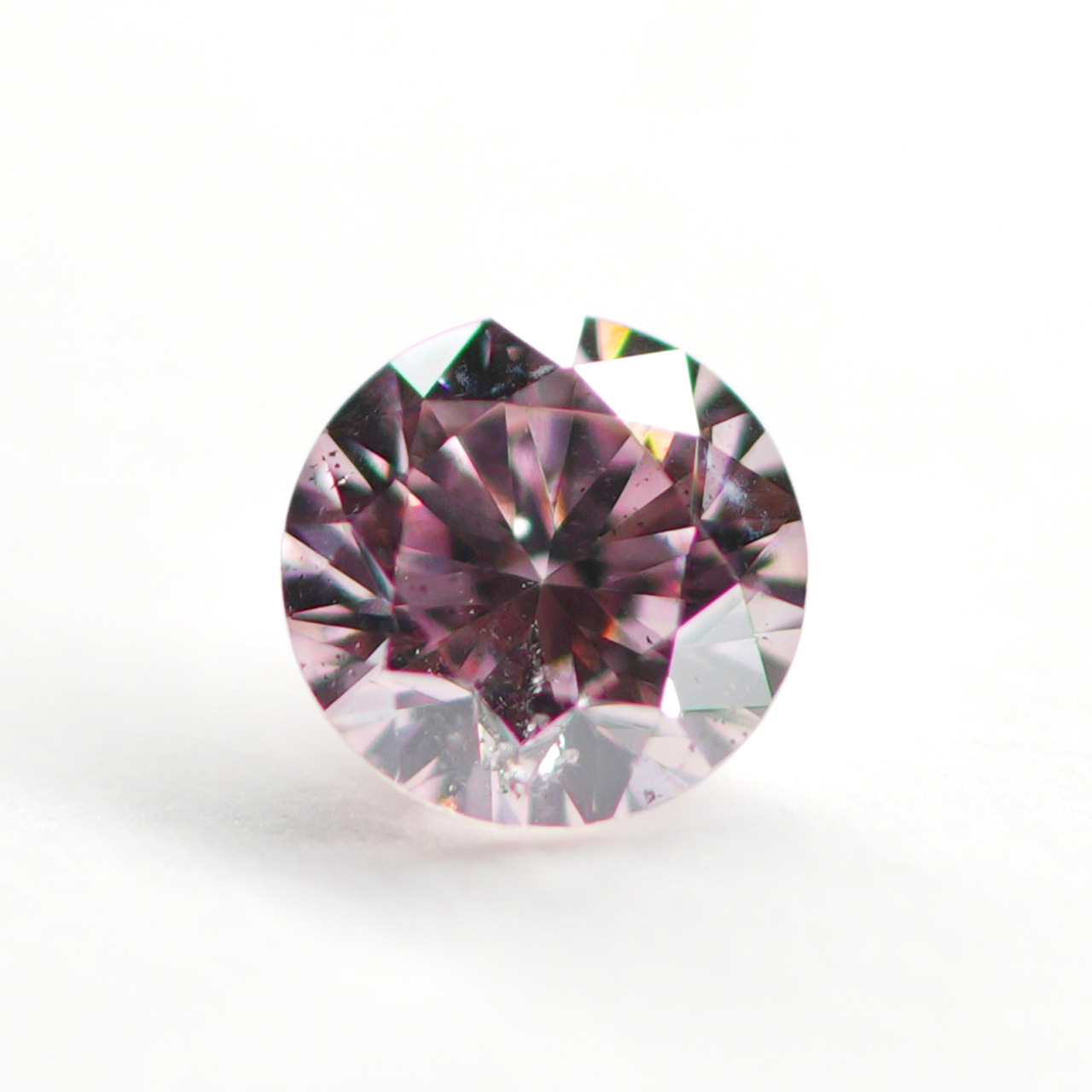 ピンクダイヤモンドルース画像5の拡大画像｜0.110ct / FANCY PURPLISH PINK / SI-2 /ROUND