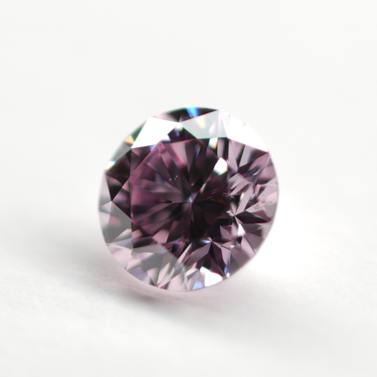 ピンクダイヤモンドルース画像3の拡大画像｜0.092ct / FANCY INTENSE PURPLISH PINK / SI-1 /ROUND