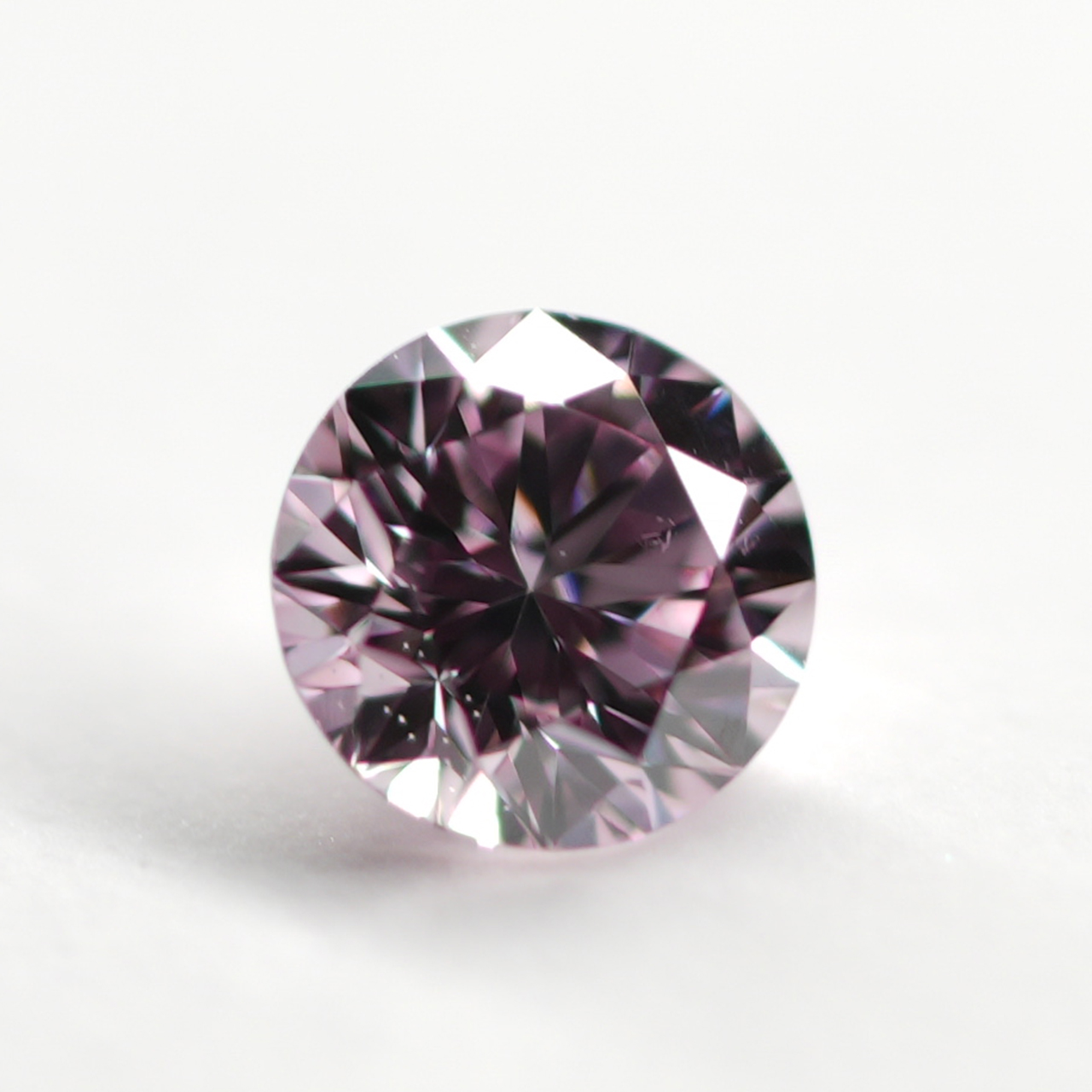 ピンクダイヤモンドルース画像4の拡大画像｜0.092ct / FANCY INTENSE PURPLISH PINK / SI-1 /ROUND