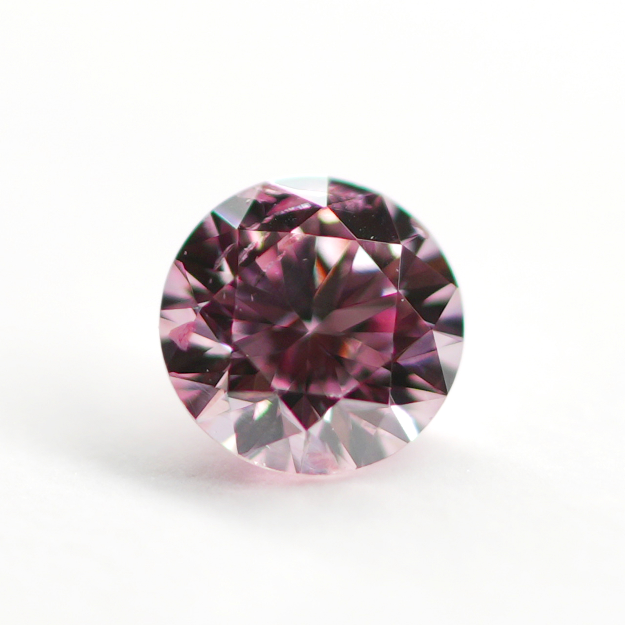 ピンクダイヤモンドルース画像1の拡大画像｜0.085ct / FANCY INTENSE PURPLISH PINK / SI-2 /ROUND